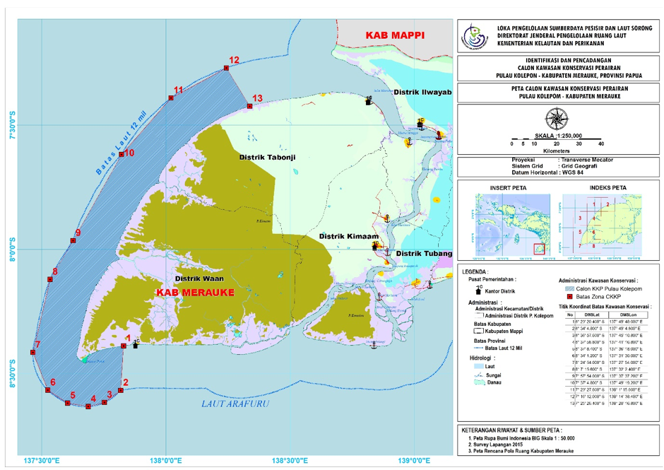 An overview map of the conservation area provided by ATSEA-2